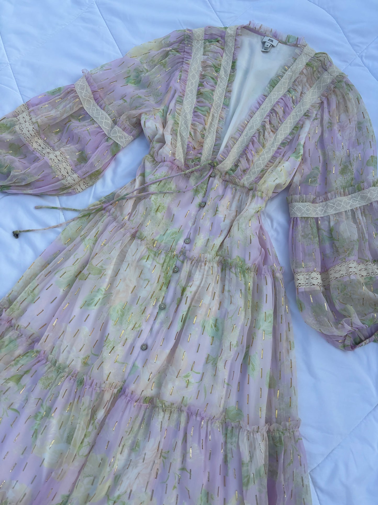 Pastel ombre chiffon dress