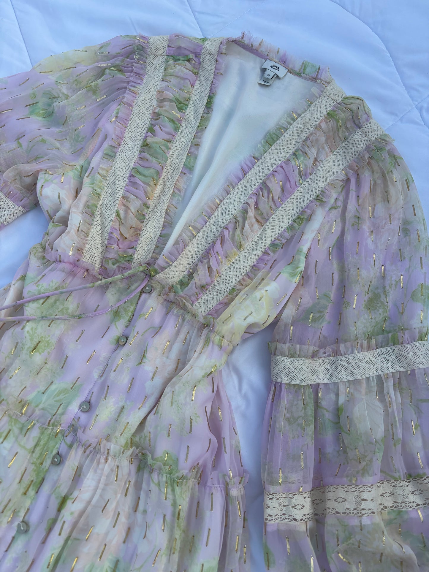 Pastel ombre chiffon dress