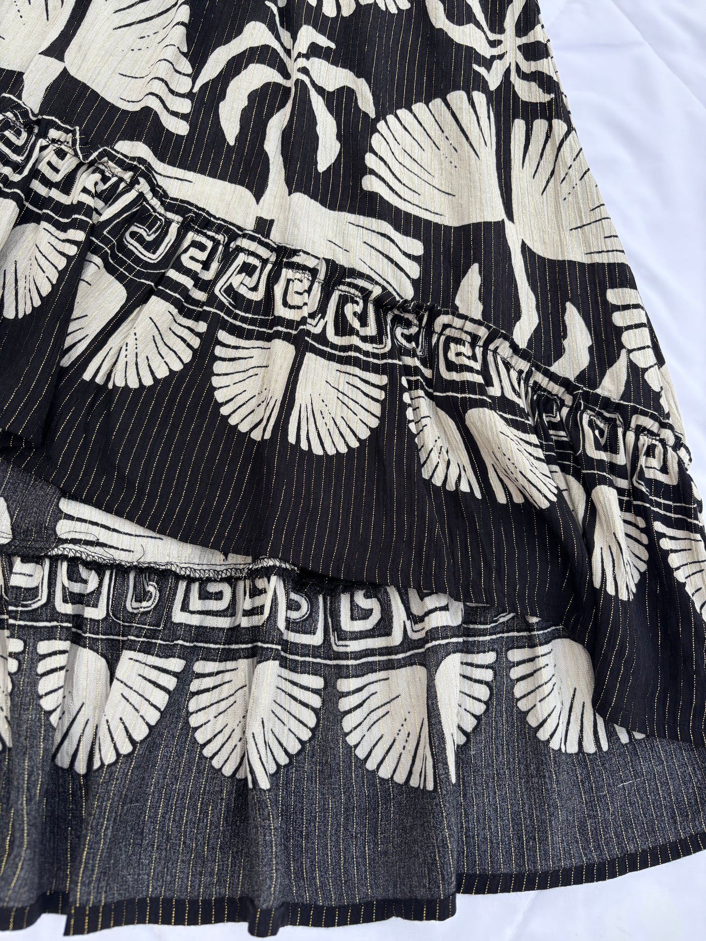 Black grey floral dress