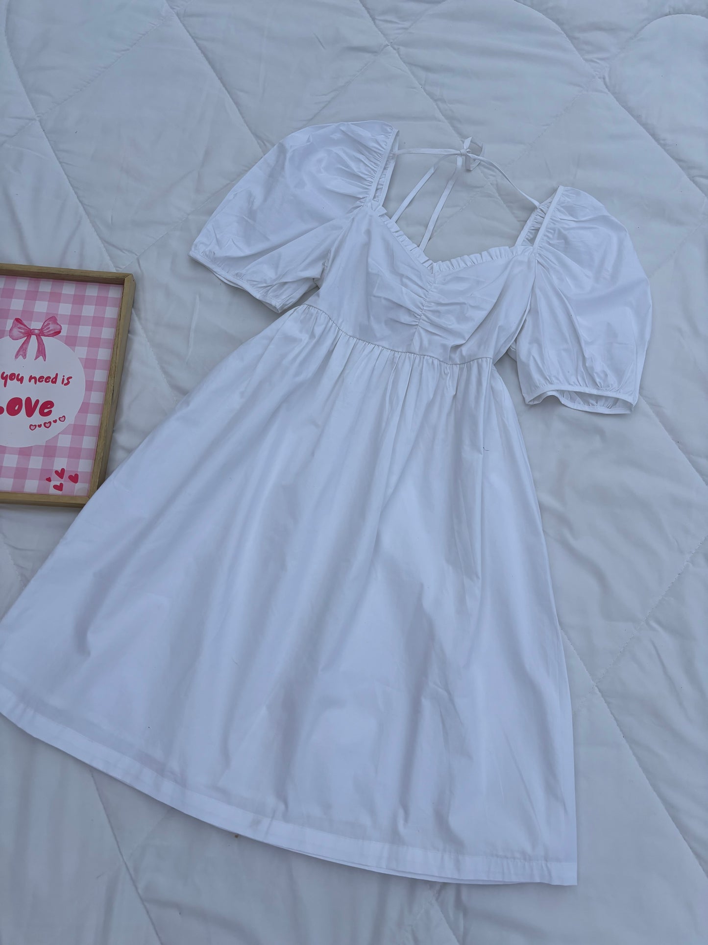 White poplin dress