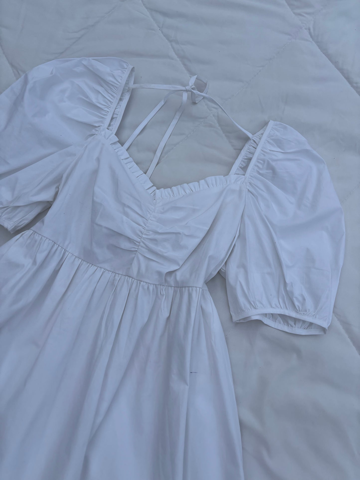 White poplin dress