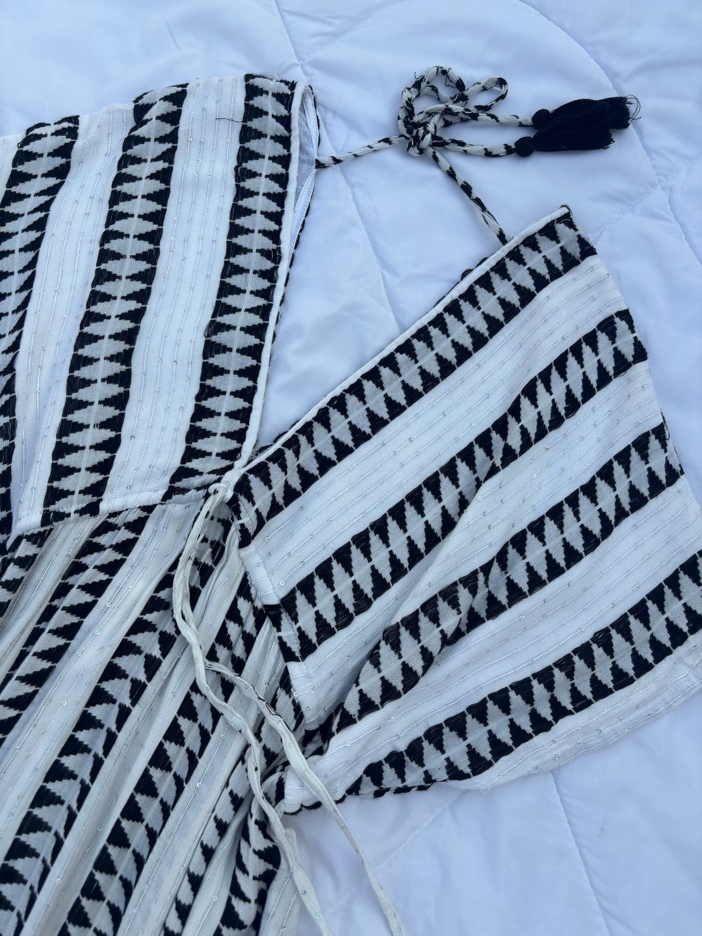 Cotton aztec maxi dress