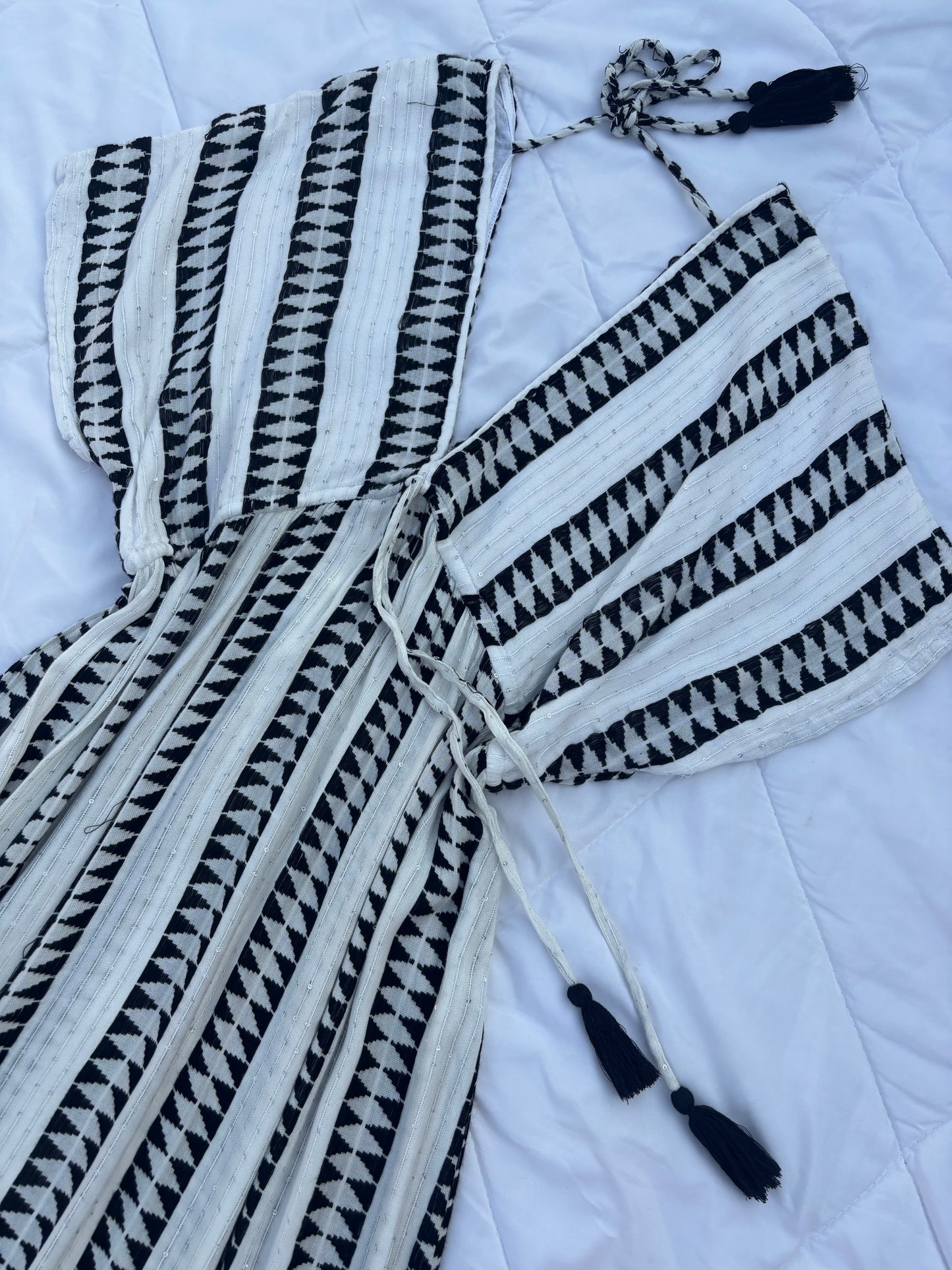 Cotton aztec maxi dress