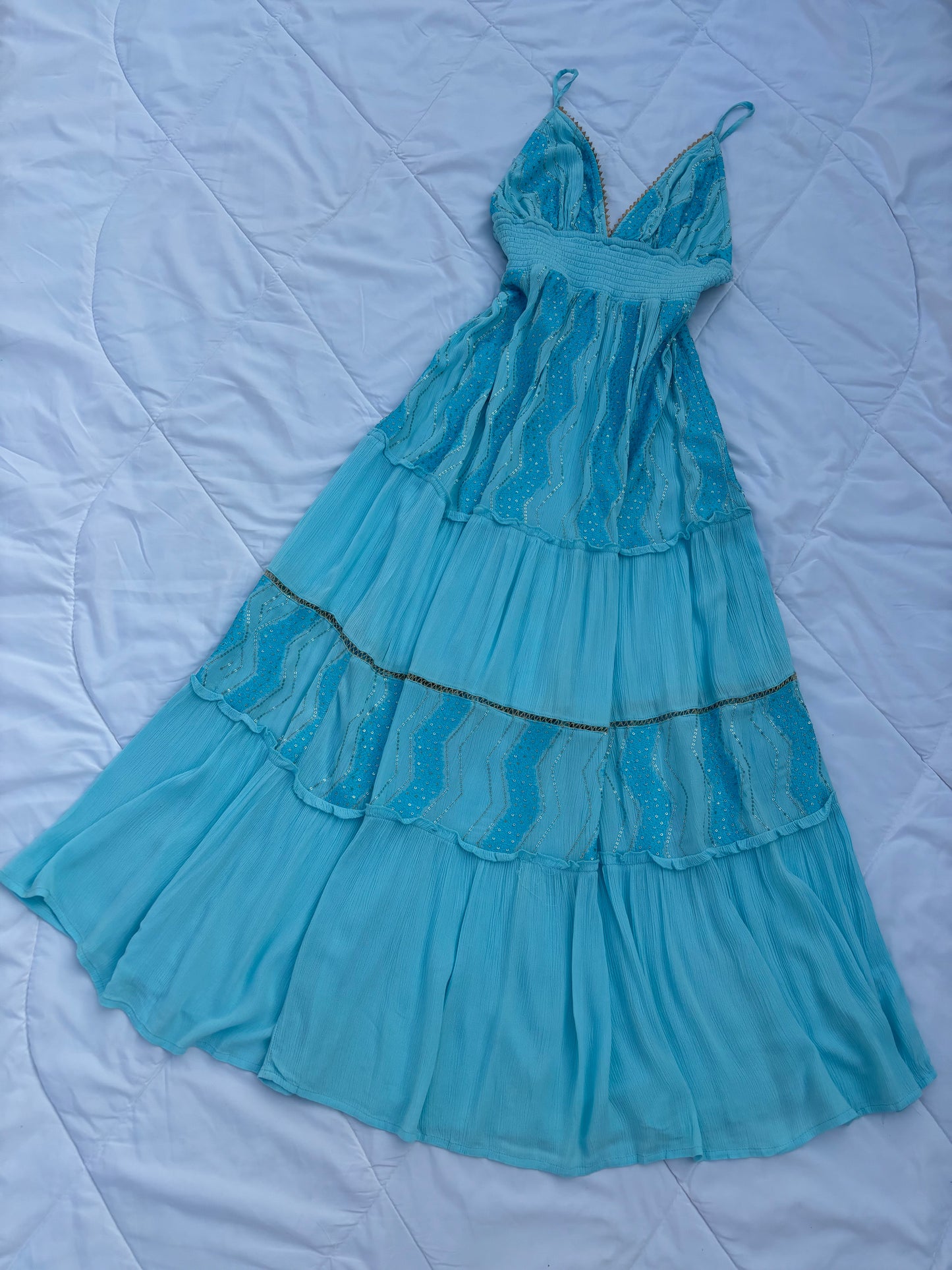 Blue cami maxi dress