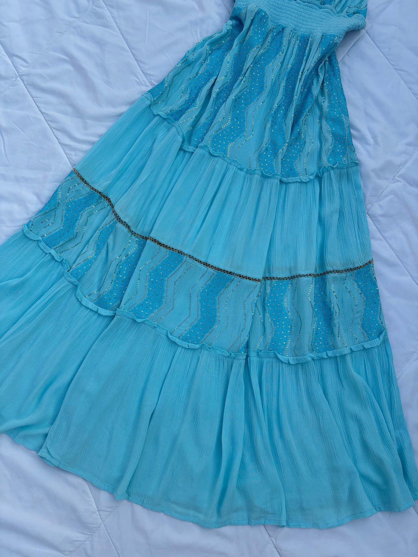 Blue cami maxi dress