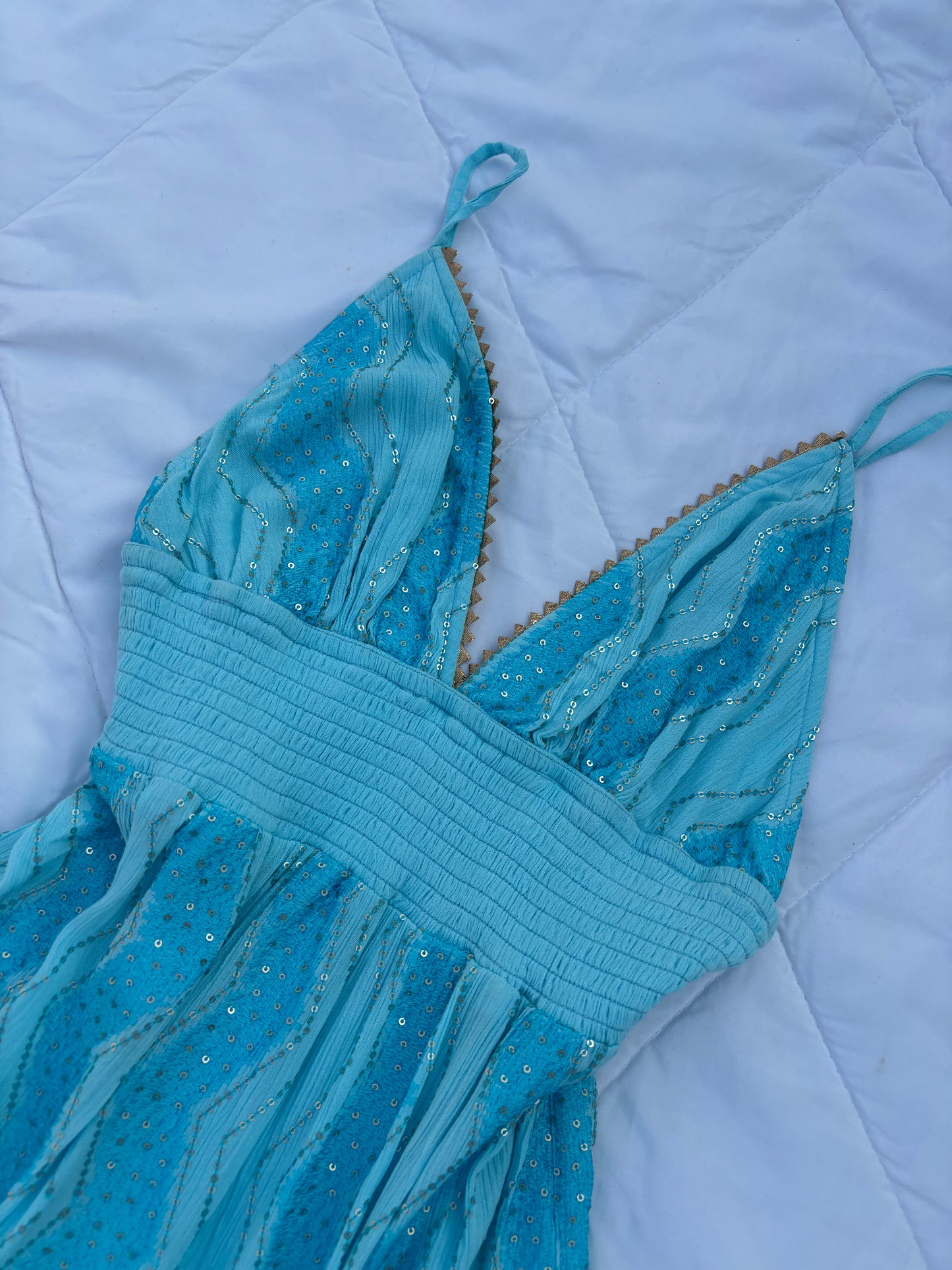 Blue cami maxi dress