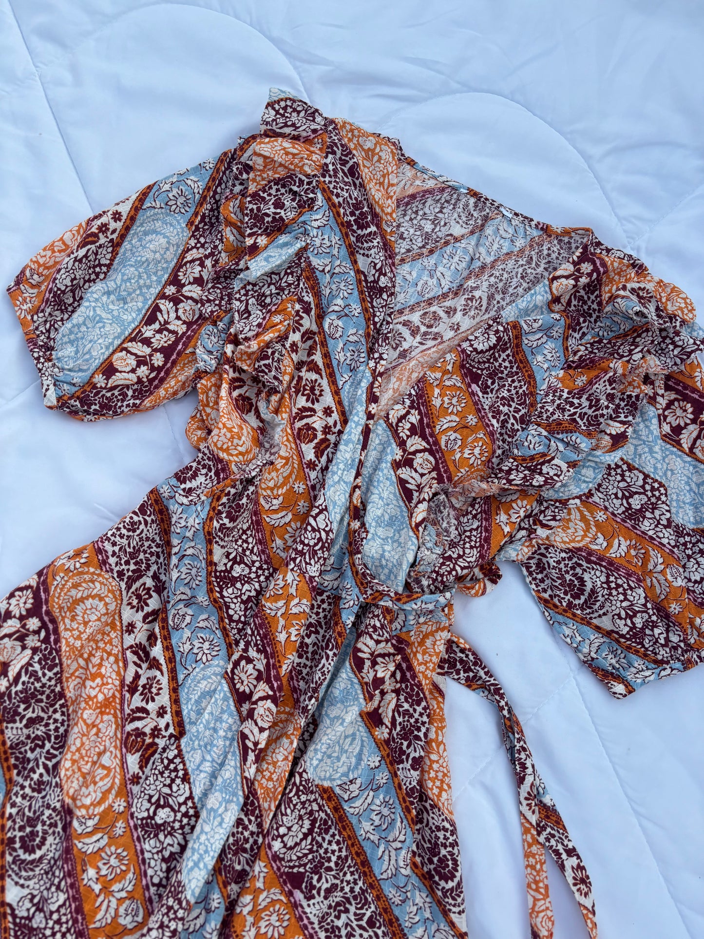 Printed wrap dress