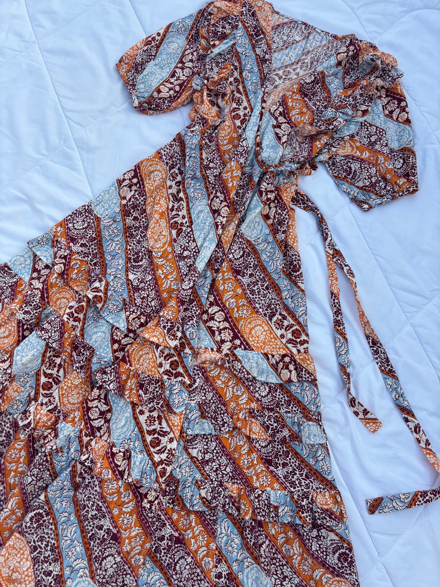 Printed wrap dress