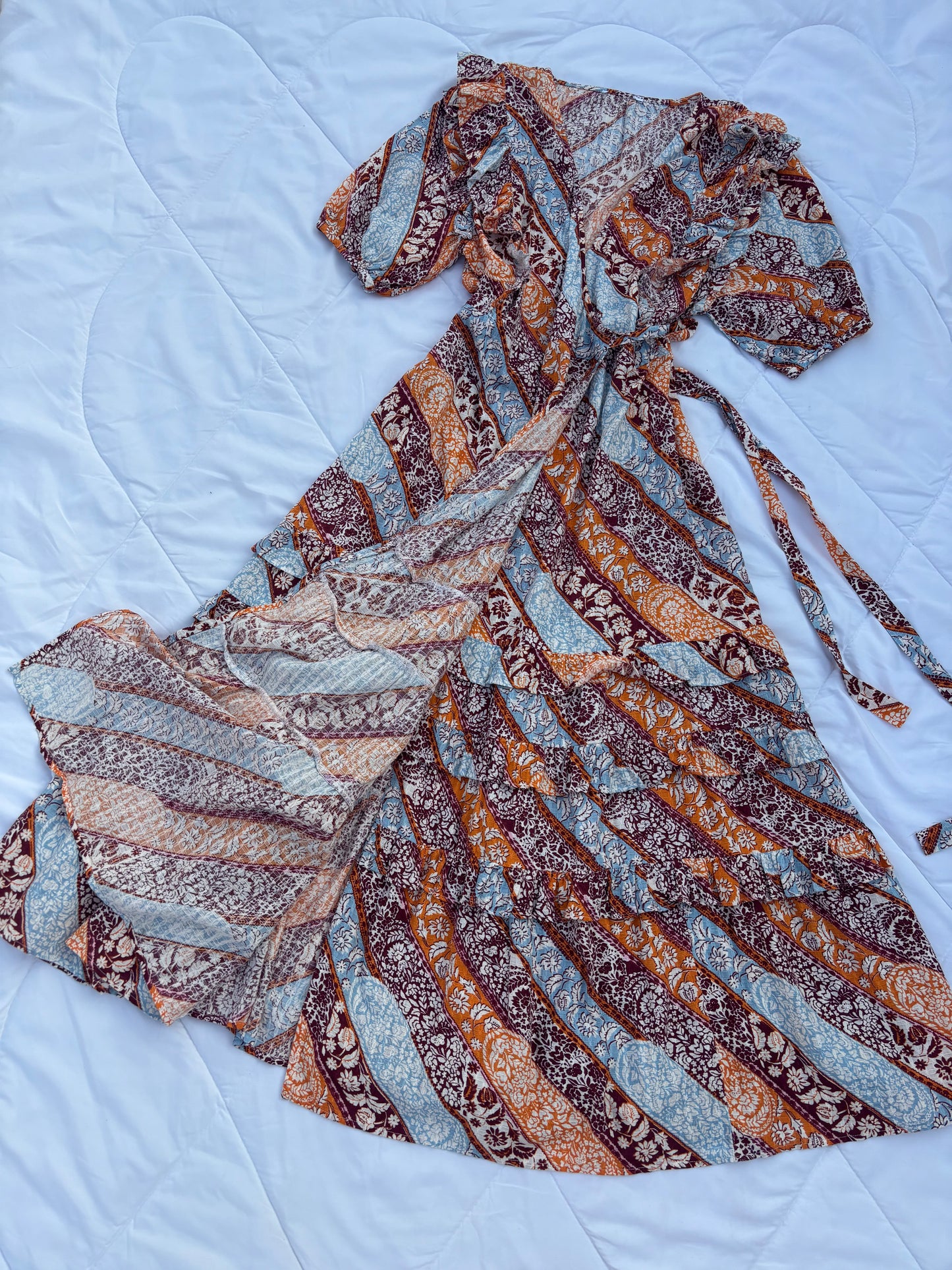 Printed wrap dress
