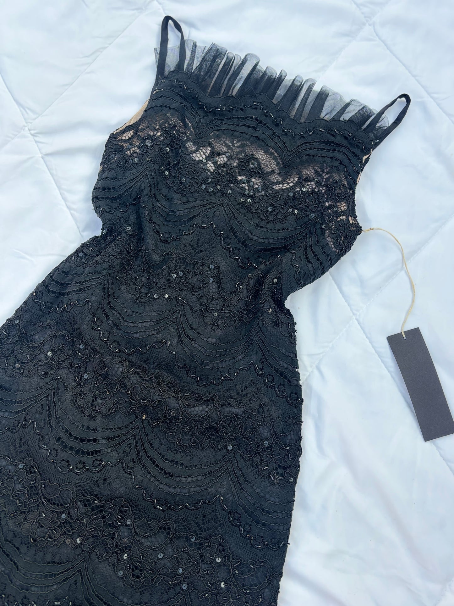 Lace sequinned dress