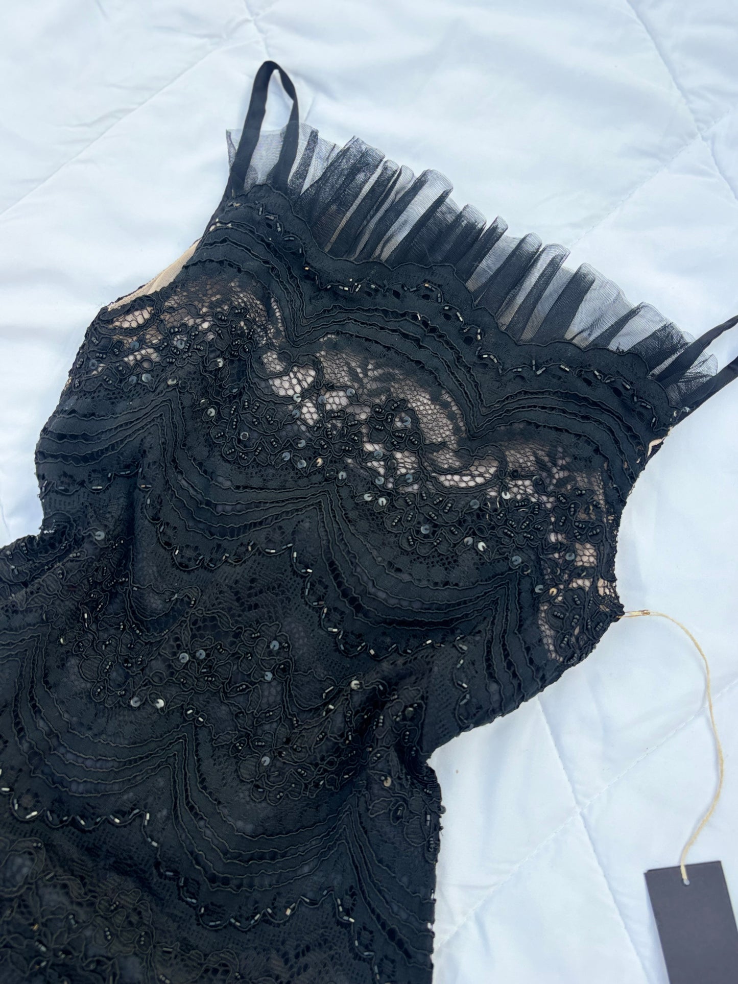 Lace sequinned dress
