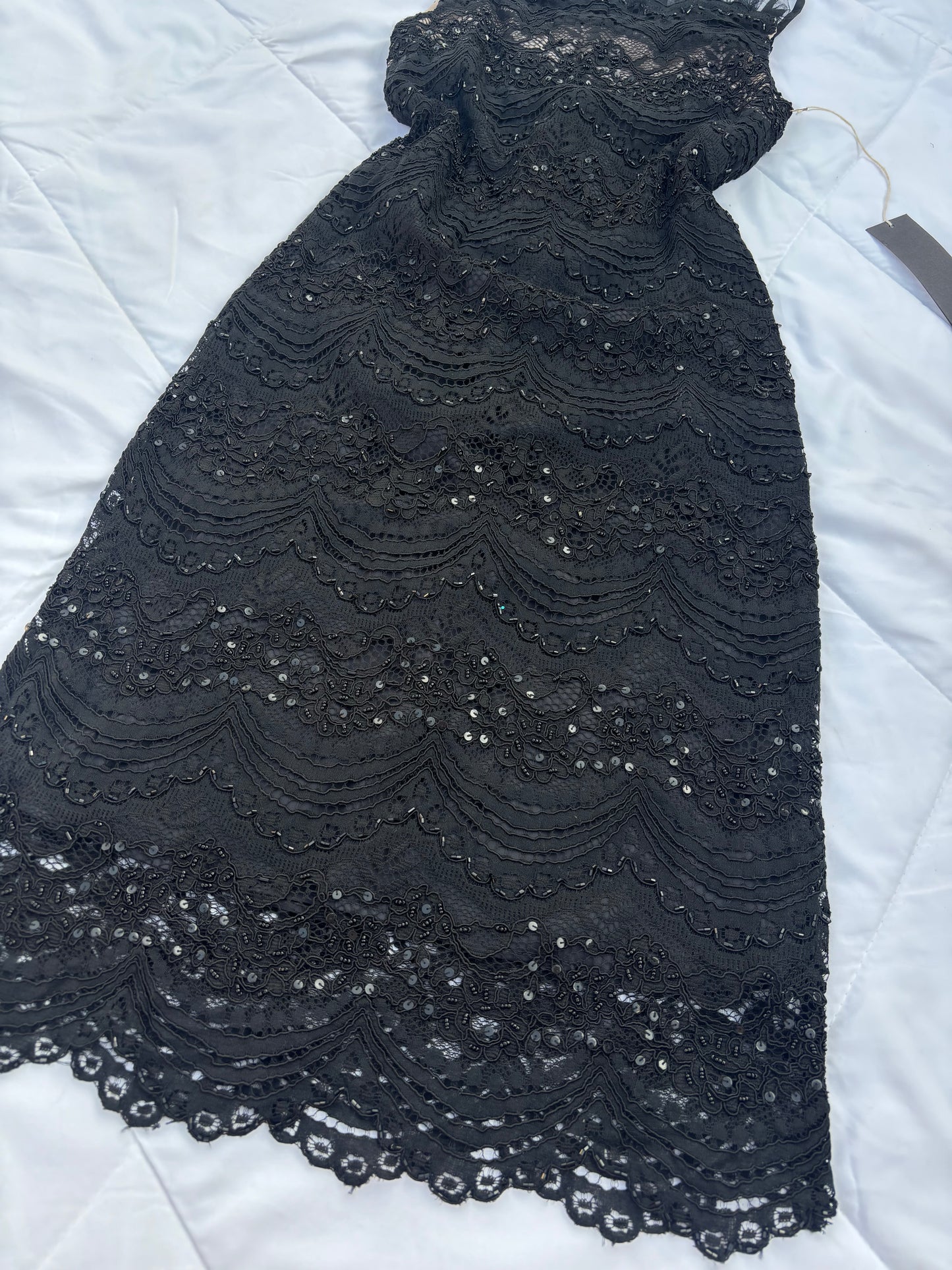 Lace sequinned dress