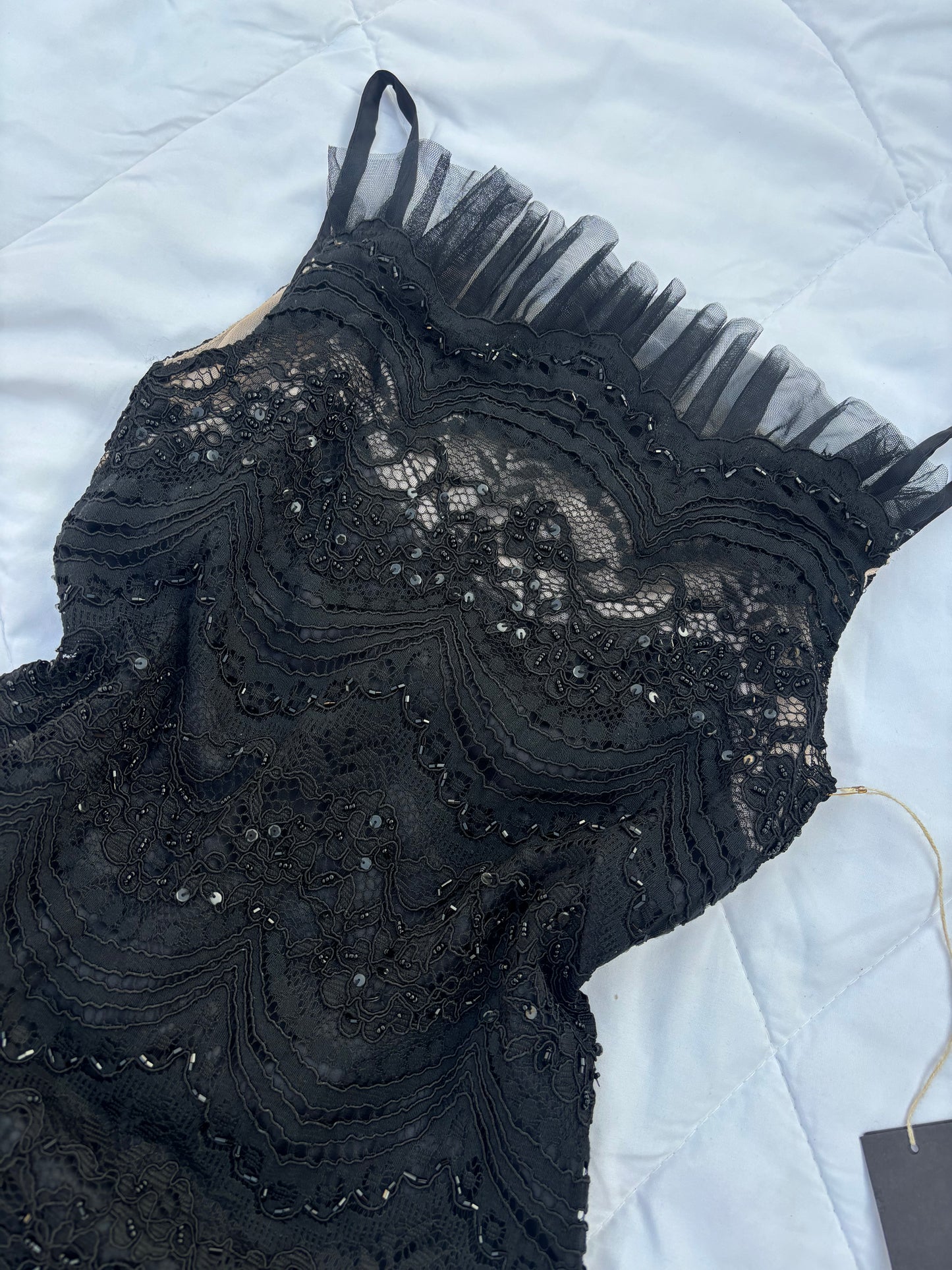 Lace sequinned dress