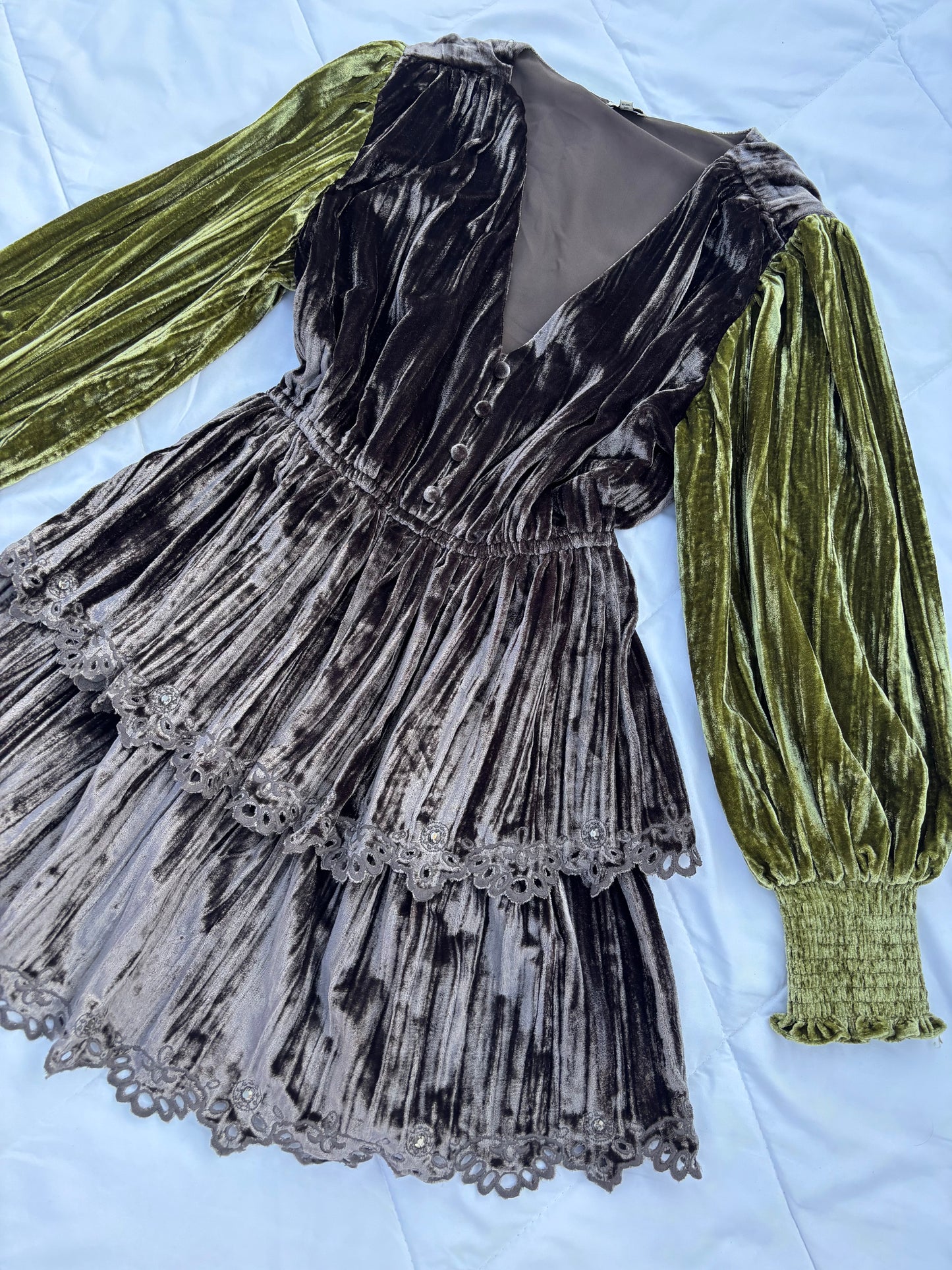 Velvet Ruffle dress