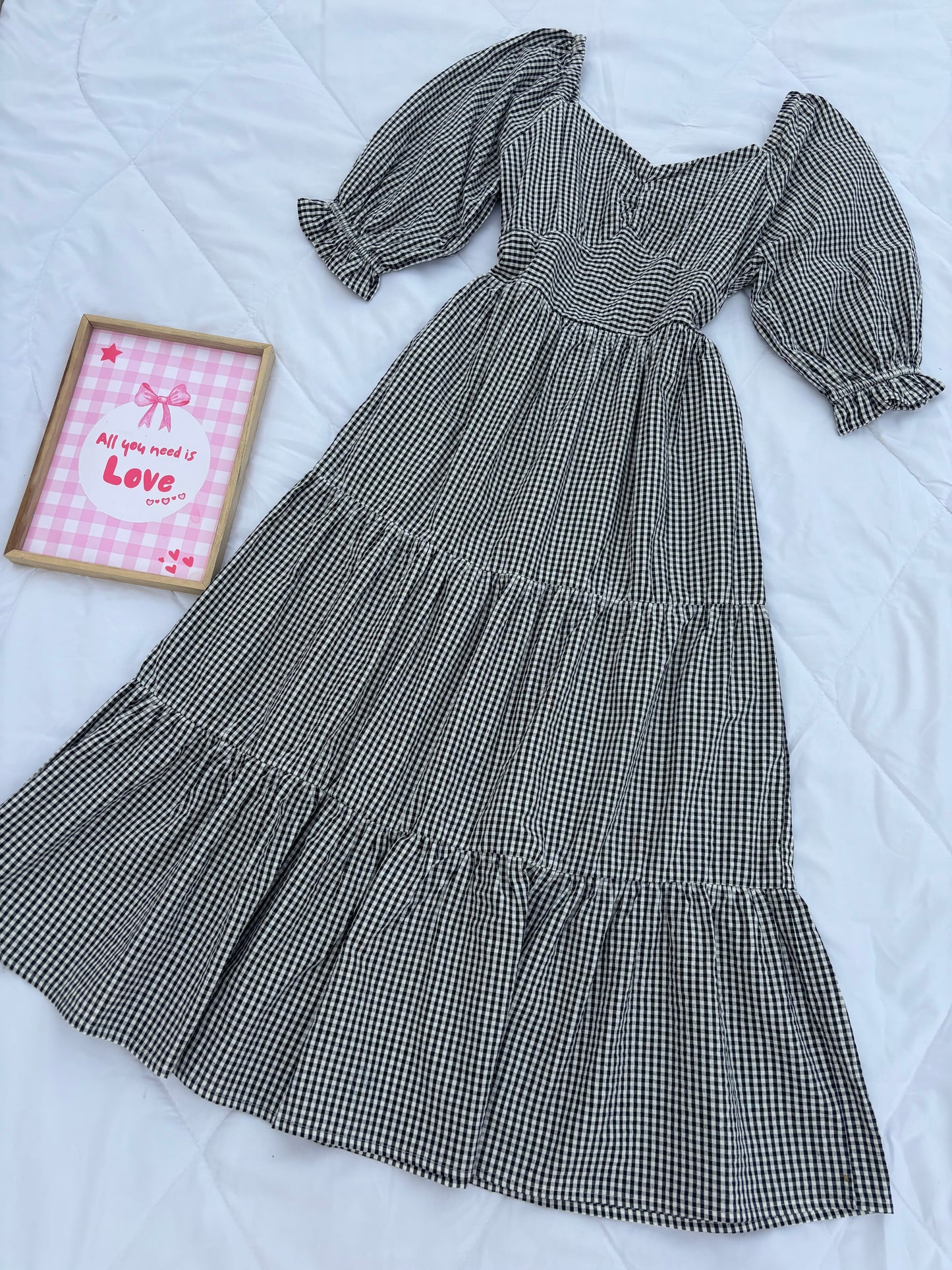 Black Gingham Dress