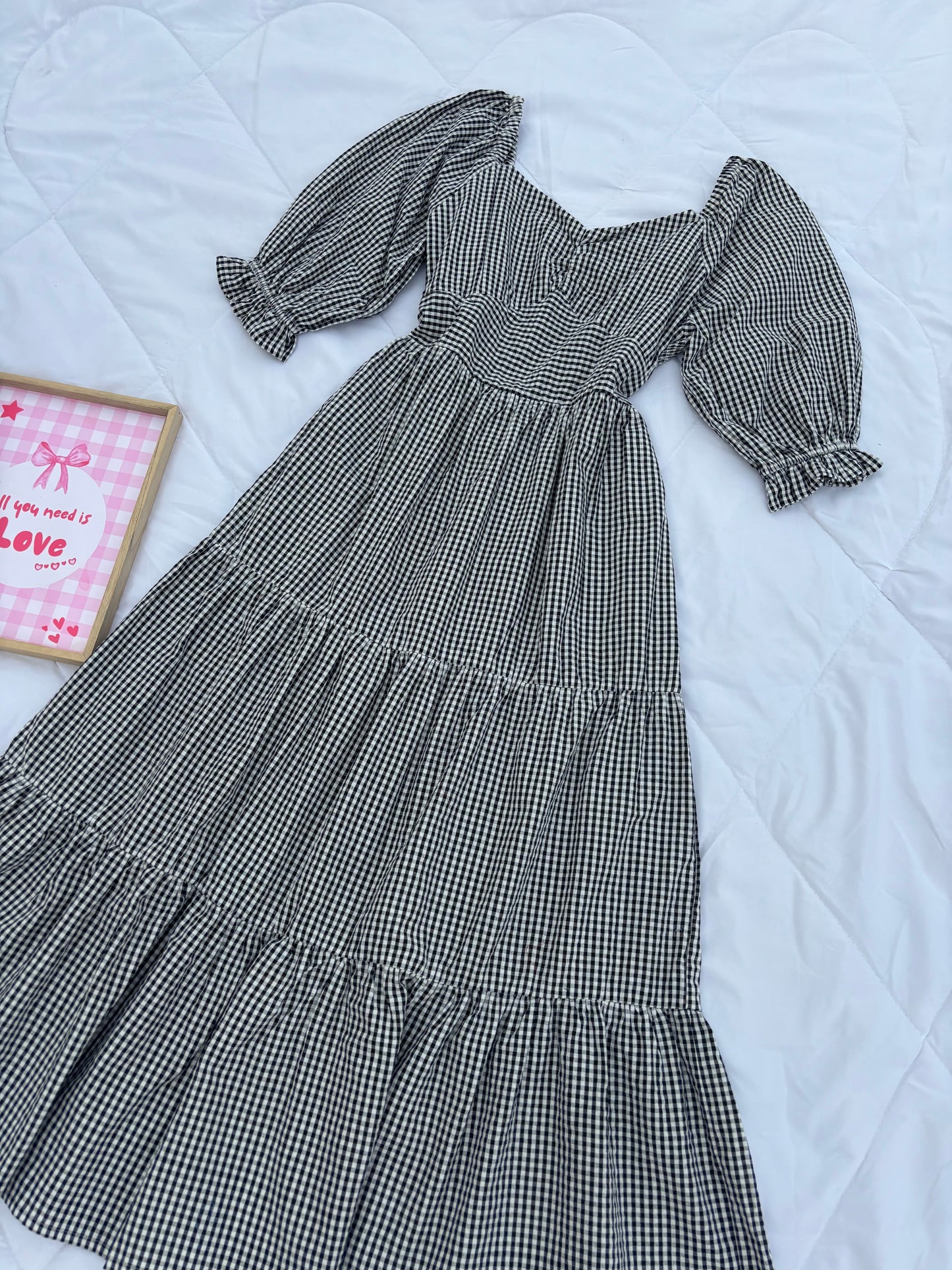 Black Gingham Dress