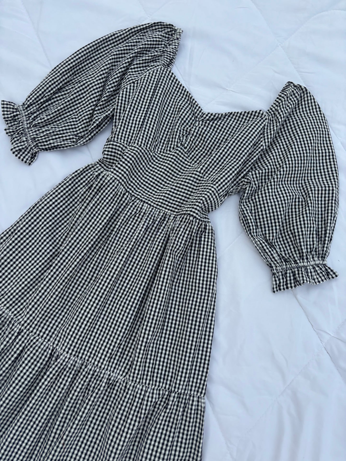 Black Gingham Dress