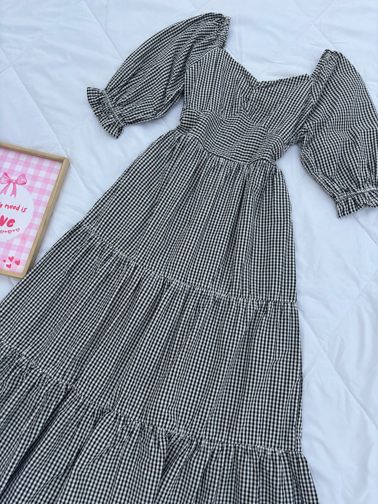 Black Gingham Dress