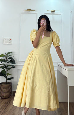 ELLA Dress in Butter Yellow (S-M)