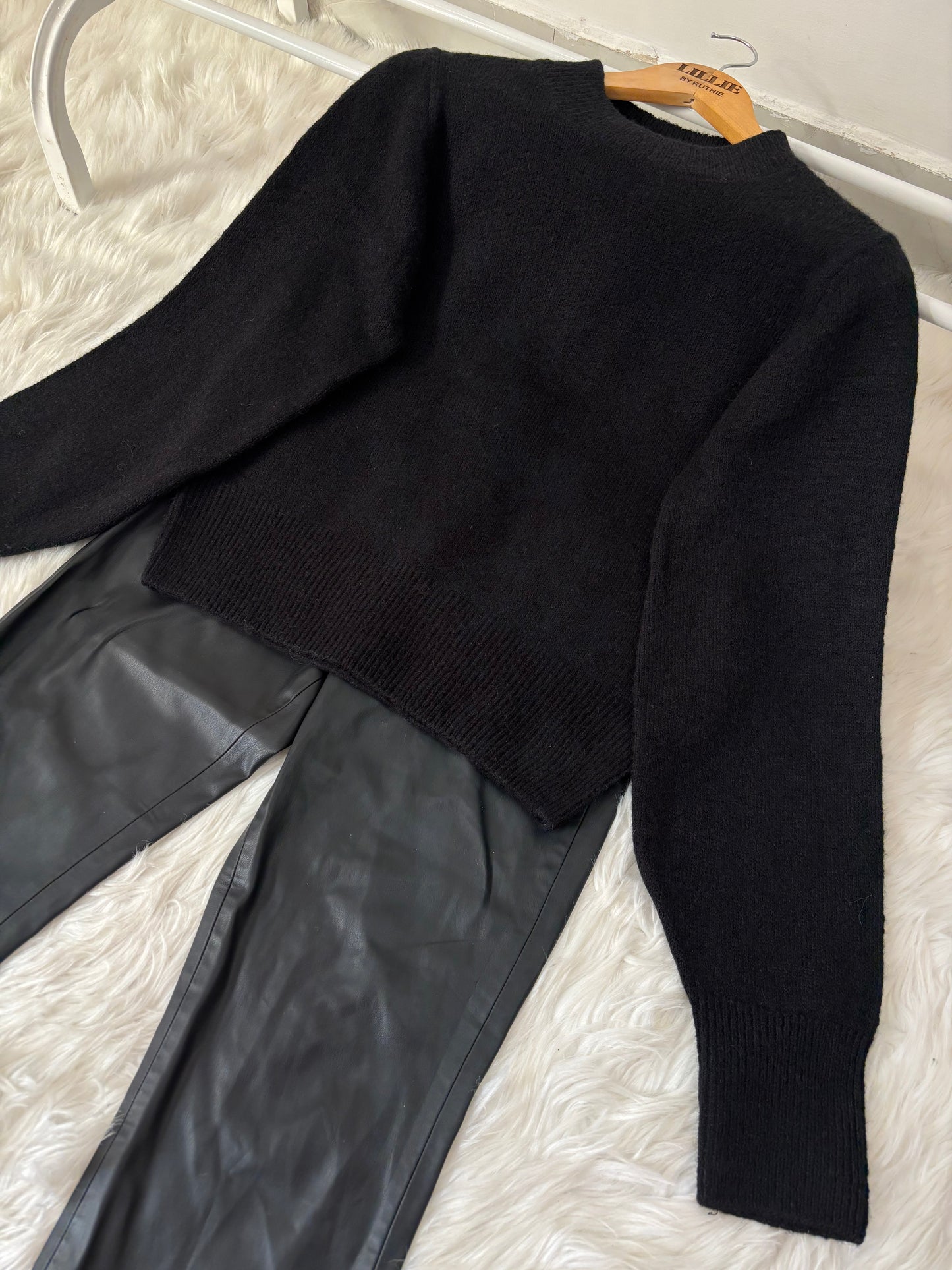 Black turtle neck sweater (XS-S)