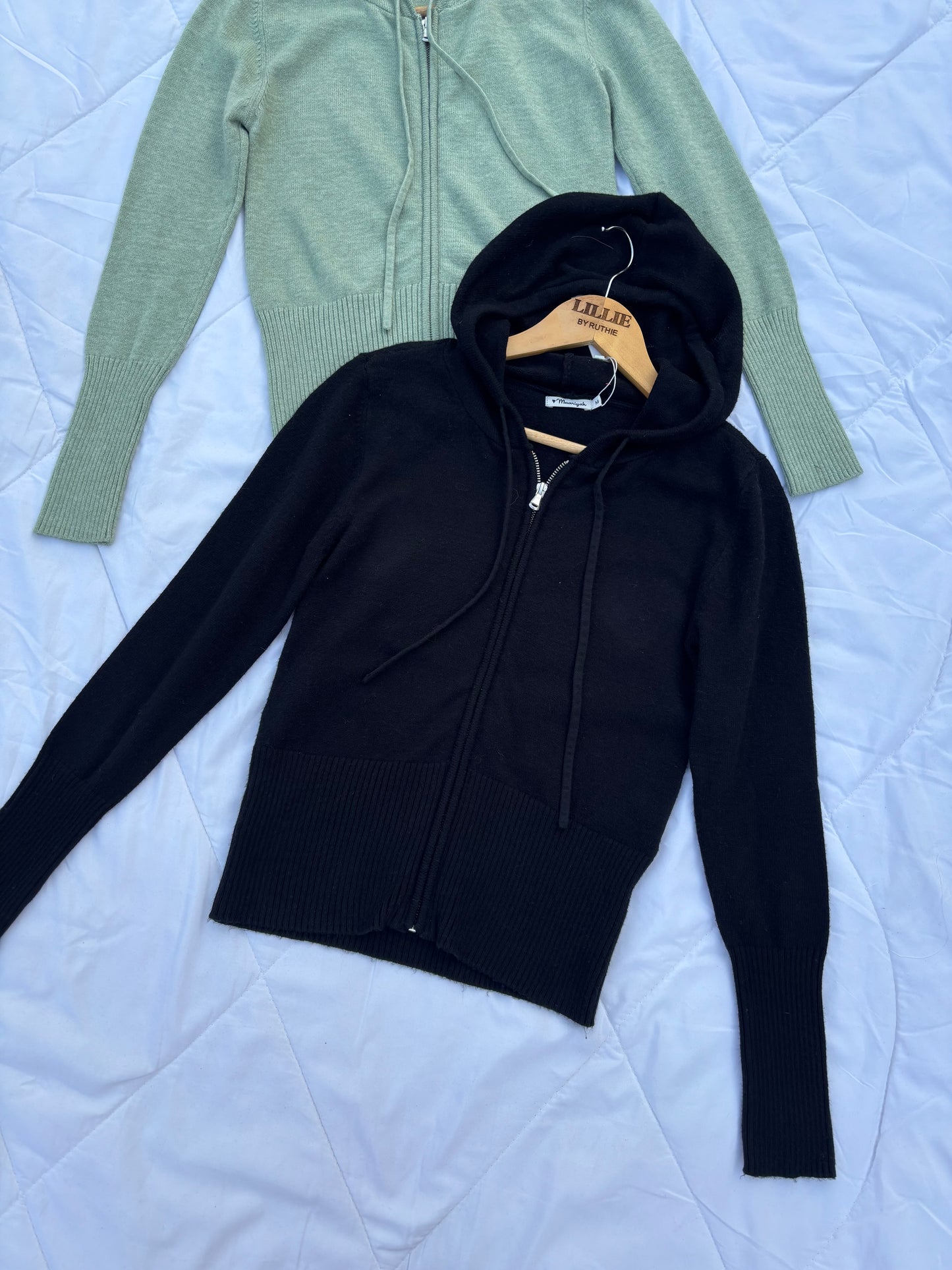 Black cardigan Hoodie (XS)