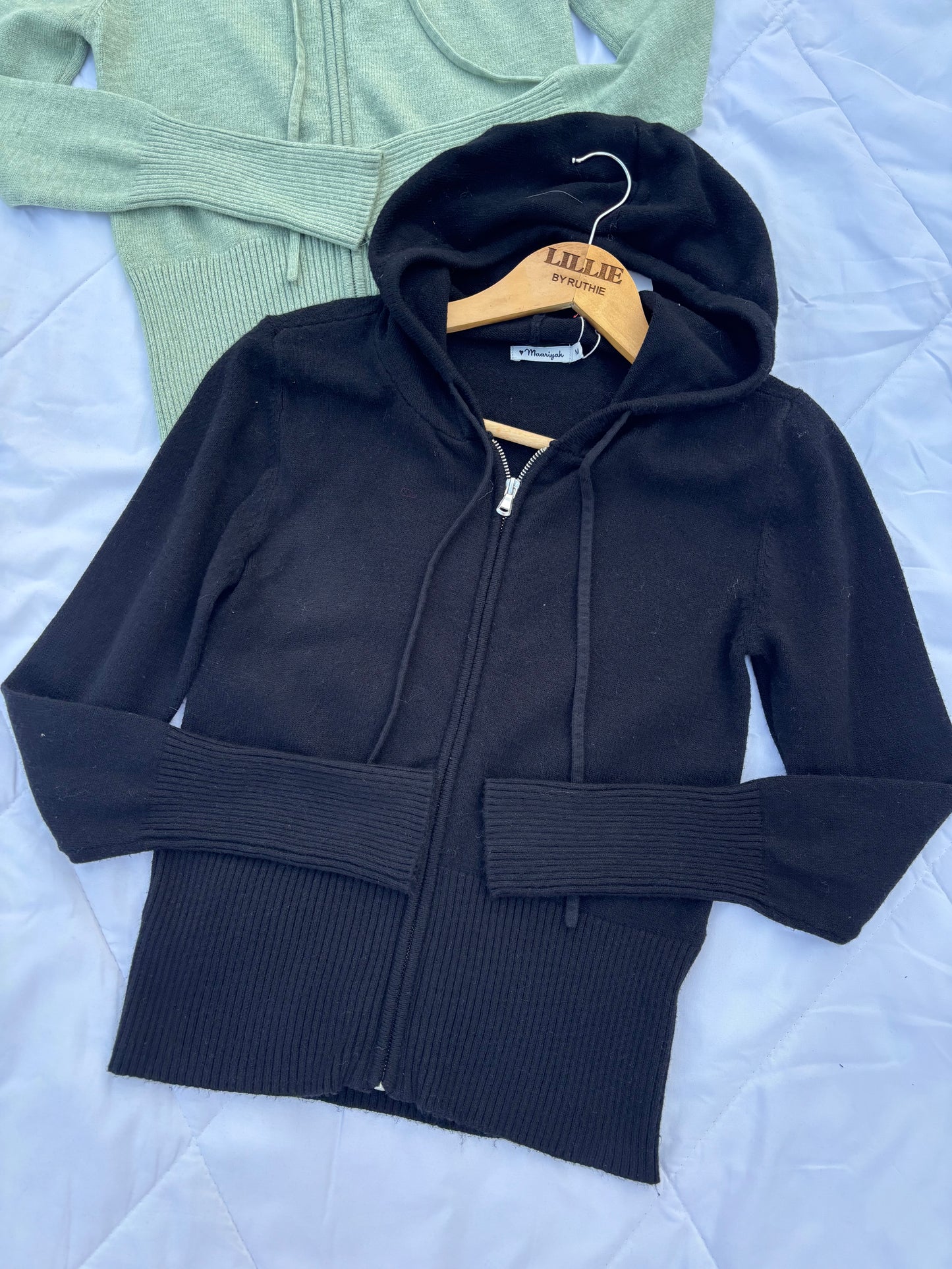 Black cardigan Hoodie (XS)