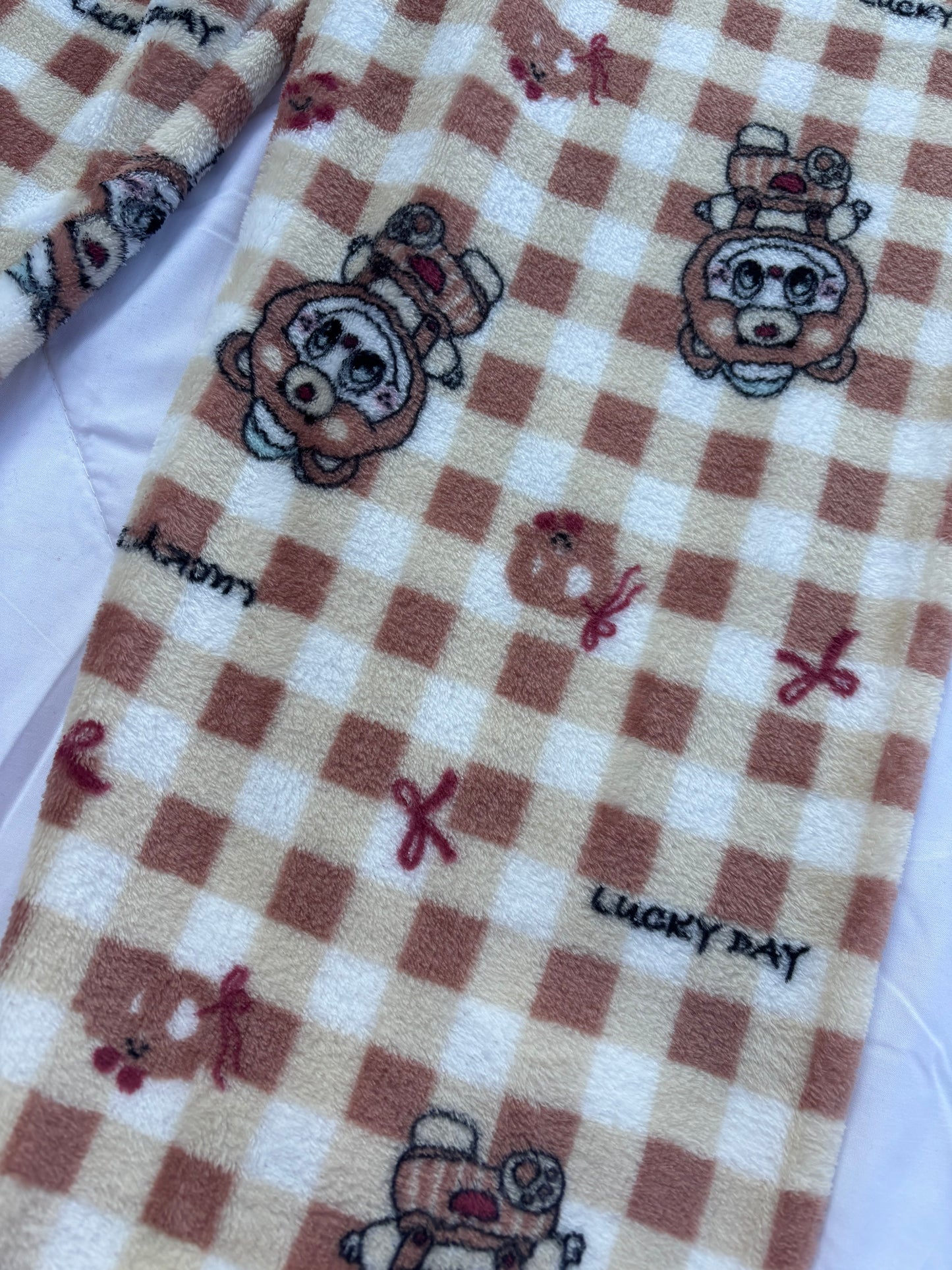 Cute Gingham Fuzzy Winter Sets (S-XL)