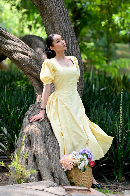 ELLA Dress in Butter Yellow