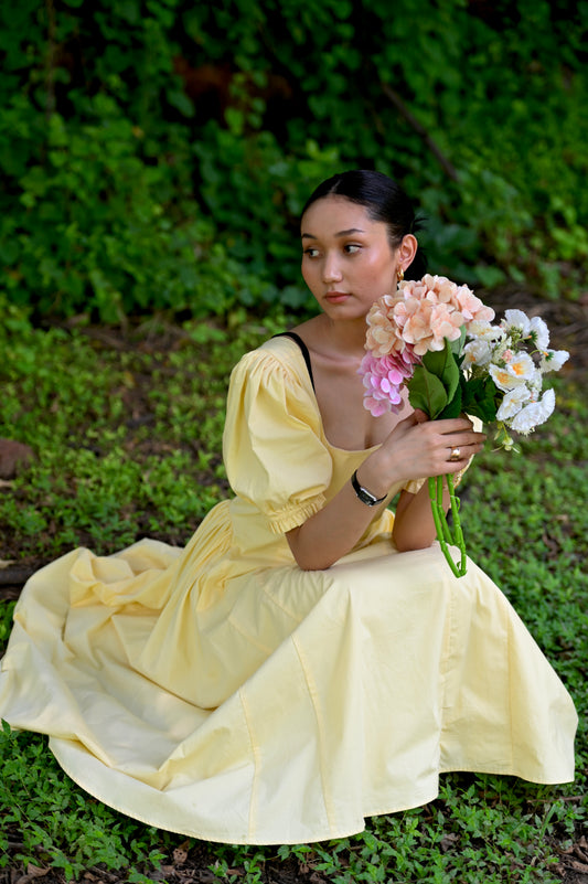 ELLA Dress in Butter Yellow