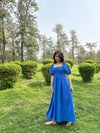 Blue linen dress