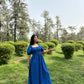 Blue linen dress