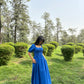 Blue linen dress