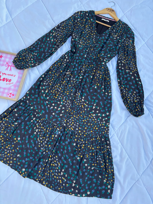 Chiffon ditsy floral dress
