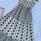 Embroidered smock dress