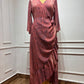 Paisley pink wrap dress