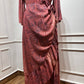 Paisley pink wrap dress