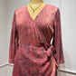 Paisley pink wrap dress