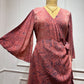 Paisley pink wrap dress