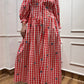LYLA Dress in Red gingham