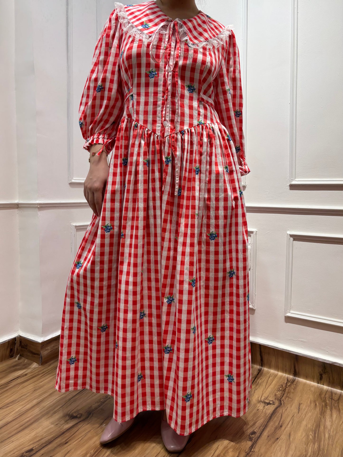 LYLA Dress in Red gingham