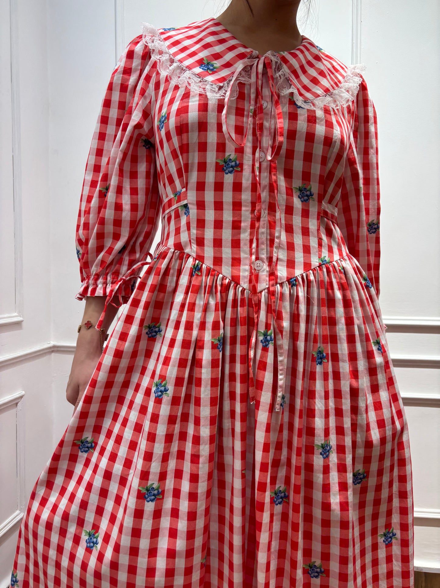 LYLA Dress in Red gingham