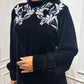 Velvet embroidery dress