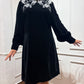 Velvet embroidery dress