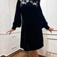 Velvet embroidery dress