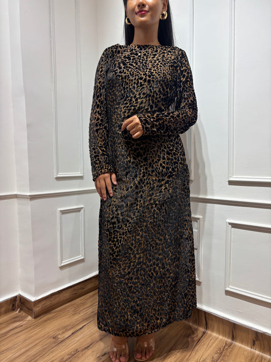 Velvet Leopard dress