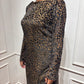 Velvet Leopard dress