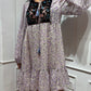Lavender yoke embroidered dress