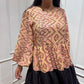 Abstract print knee length dress