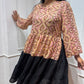 Abstract print knee length dress