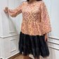 Abstract print knee length dress